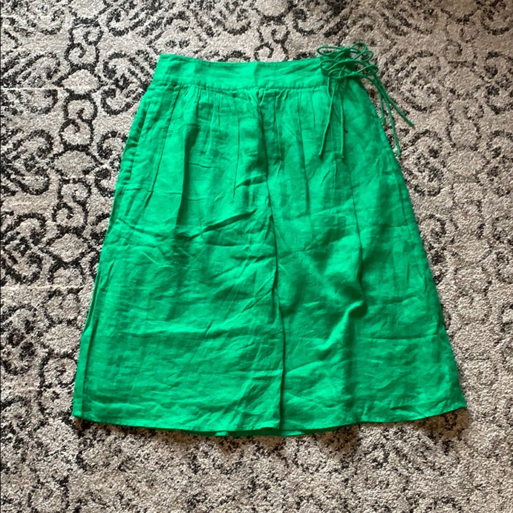 Jcrew patio bow linen skirt